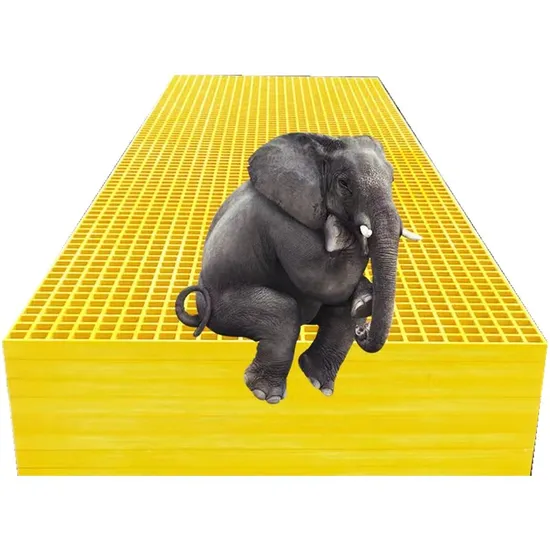 38*38mm Grid, 1.5&prime; &prime; Thick, Light Gray, Cheap FRP Molded Fiberglass Reinforced Plastic Grating