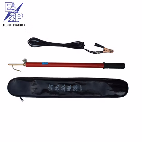 Telescopic High Voltage FRP Static Earthing Portable 10kv Discharge Rod